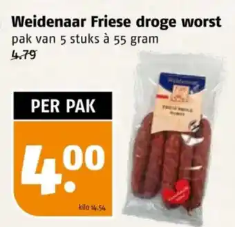 Poiesz Weidenaar Friese droge worst aanbieding