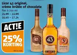Poiesz Licor 43 original, crème brûlée of chocolate aanbieding