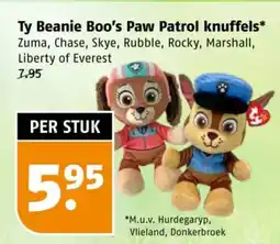 Poiesz Ty Beanie Boo's Paw Patrol knuffels aanbieding