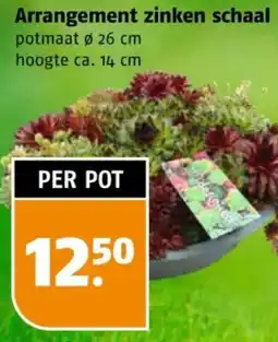 Poiesz Arrangement zinken schaal aanbieding