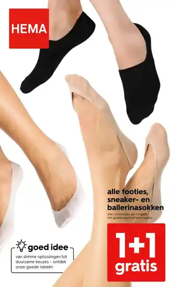 HEMA Alle footies, sneaker en ballerinasokken aanbieding