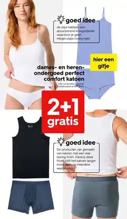 HEMA Dames en heren ondergoed perfect comfort katoen aanbieding