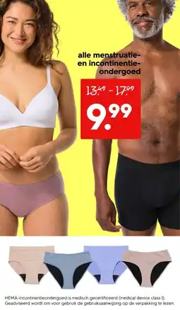 HEMA Alle menstruatie en incontinentie ondergoed aanbieding
