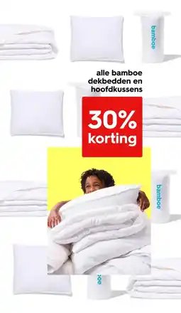 HEMA Alle bamboe dekbedden en hoofdkussens aanbieding