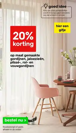 HEMA Op maat gemaakte gordijnen, jaloezieën, plissé, rol en vouwgordijnen aanbieding