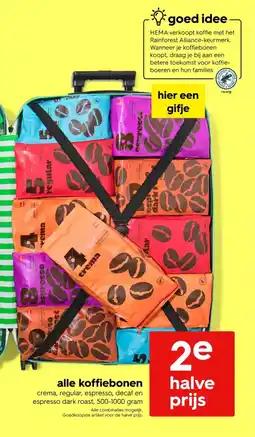 HEMA Alle koffiebonen aanbieding