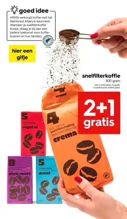 HEMA Snelfilterkoffie aanbieding