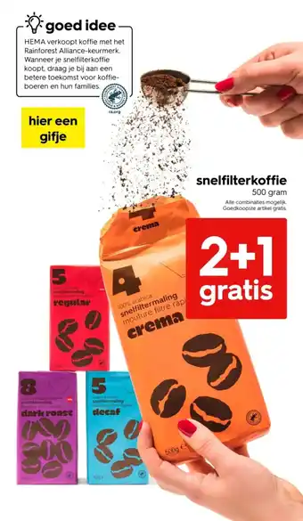 HEMA Snelfilterkoffie aanbieding