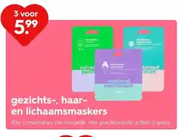 HEMA Gezichts, haar en lichaamsmaskers aanbieding