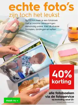 HEMA Alle fotoboeken via de fotoservice aanbieding