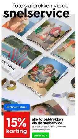HEMA Alle fotoafdrukken via de snelservice aanbieding