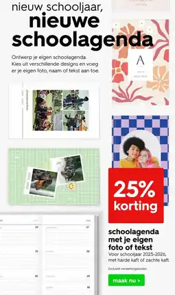 HEMA Schoolagenda met je eigen foto of tekst aanbieding