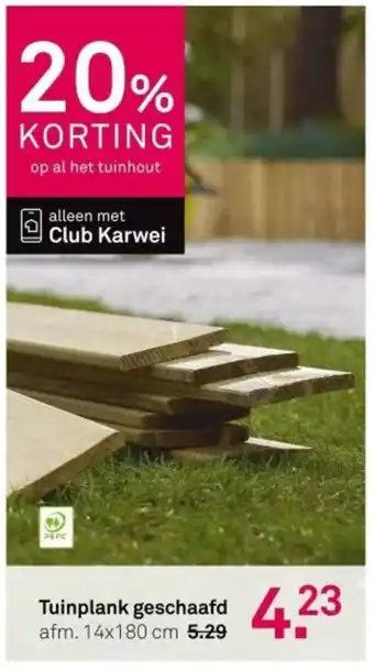 Karwei Tuinplank geschaafd aanbieding