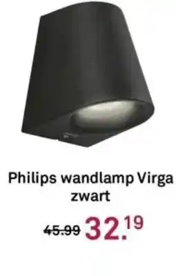 Karwei Philips wandlamp Virga zwart aanbieding