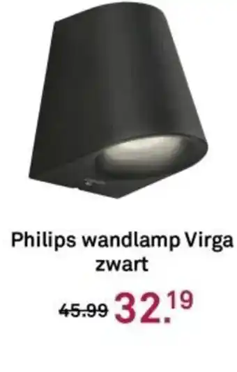 Karwei Philips wandlamp Virga zwart aanbieding