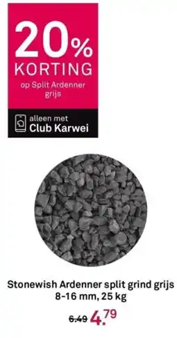 Karwei Stonewish Ardenner split grind grijs aanbieding