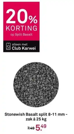 Karwei Stonewish Basalt split aanbieding