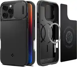 Amazon Spigen Optik Armor MagFit Case voor iPhone 16 Pro, Compatibel met MagSafe accessories hoesje -Zwart aanbieding