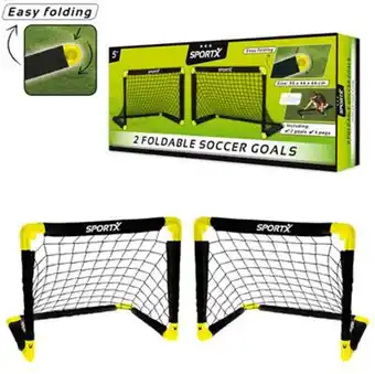 Bol.com SportX Voetbaldoel Set 2 goals 55x44x44 aanbieding