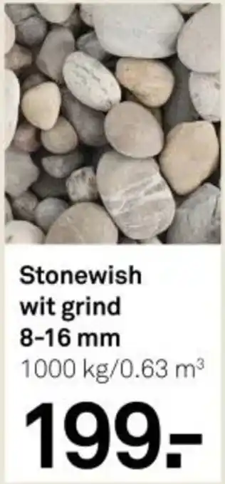 Karwei Stonewish wit grind 8-16 mm aanbieding