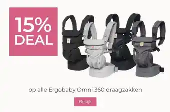 Prenatal 15% DEAL op alle Ergobaby Omni 360 draagzakken aanbieding