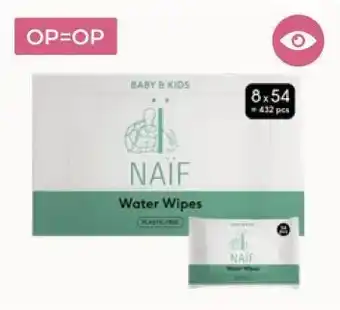Prenatal Naïf plasticvrije water billendoekjes 8 pack aanbieding