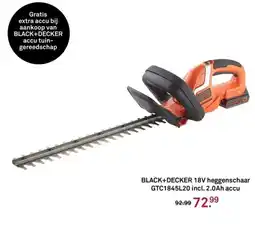Karwei BLACK+DECKER 18V heggenschaar GTC1845L20 incl. 2.0Ah accu aanbieding