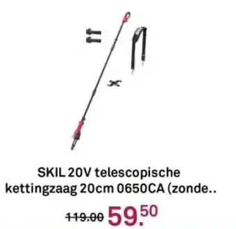 Karwei SKIL 20V telescopische kettingzaag 20cm 0650CA aanbieding