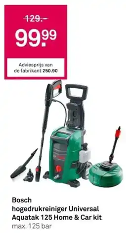 Karwei Bosch hogedrukreiniger Universal Aquatak 125 Home & Car kit aanbieding