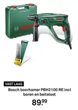 Karwei Bosch boorhamer PBH2100 RE incl boren en beitelset aanbieding
