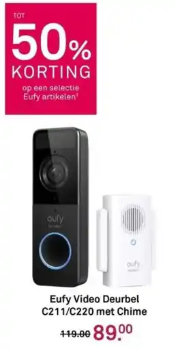 Karwei Eufy Video Deurbel C211/C220 met Chime aanbieding