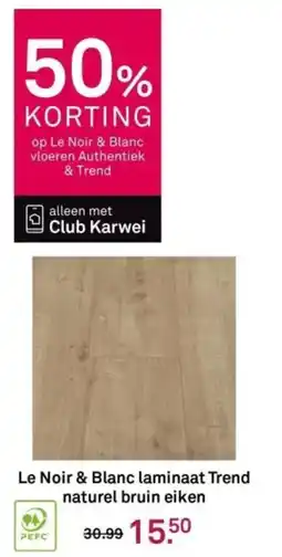Karwei Le Noir & Blanc laminaat Trend naturel bruin eiken aanbieding