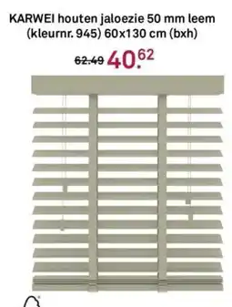 Karwei KARWEI houten jaloezie 50 mm leem aanbieding