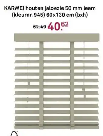 Karwei KARWEI houten jaloezie 50 mm leem aanbieding