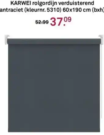 Karwei KARWEI rolgordijn verduisterend antraciet aanbieding