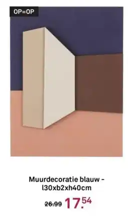Karwei Muurdecoratie blauw aanbieding
