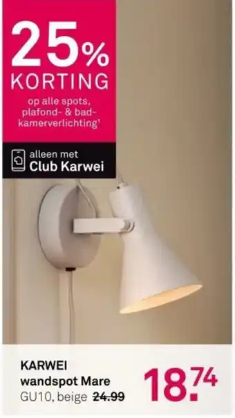 Karwei KARWEI wandspot Mare aanbieding