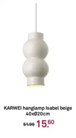 Karwei KARWEI hanglamp Isabel beige aanbieding