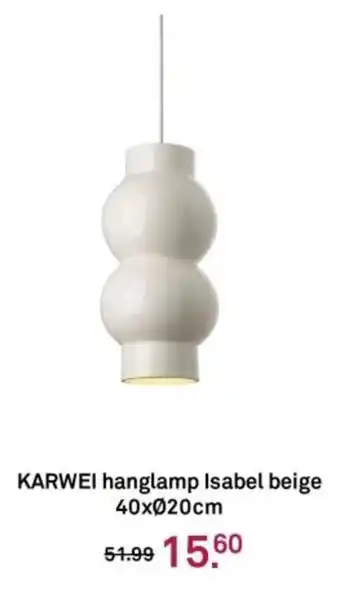 Karwei KARWEI hanglamp Isabel beige aanbieding