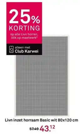 Karwei Livn inzet horraam Basic wit aanbieding