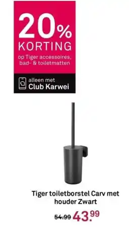 Karwei Tiger toiletborstel Carv met houder Zwart aanbieding