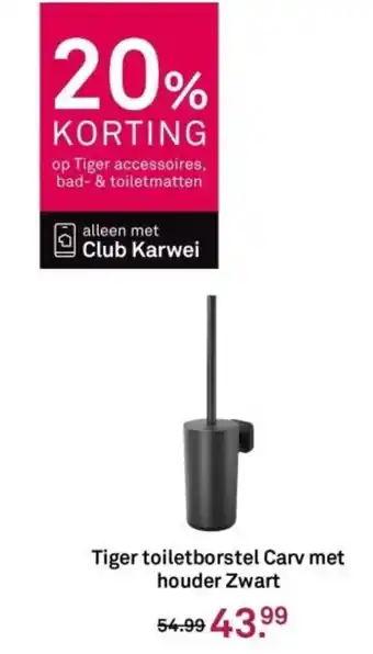 Karwei Tiger toiletborstel Carv met houder Zwart aanbieding