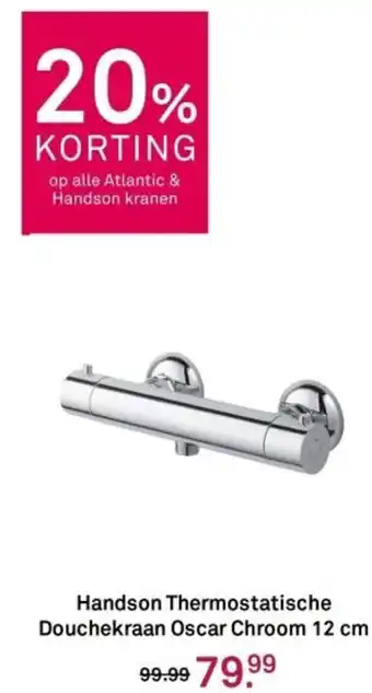 Karwei Handson Thermostatische Douchekraan Oscar Chroom aanbieding
