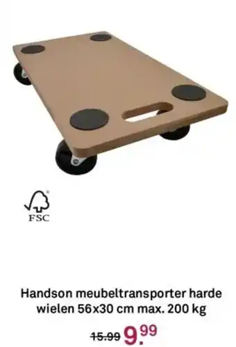Karwei Handson meubeltransporter harde wielen aanbieding