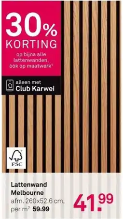 Karwei Lattenwand Melbourne aanbieding