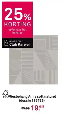 Karwei Vliesbehang Amia soft naturel aanbieding