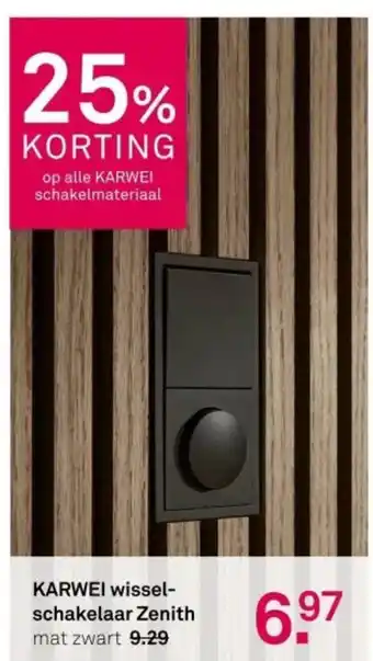 Karwei KARWEI wissel schakelaar Zenith aanbieding