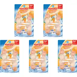 Albert Heijn AH Geurtwist wcblok jasmijn & citrus 5-pack aanbieding
