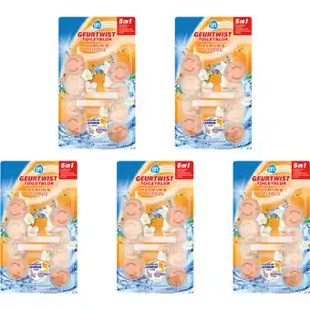 Albert Heijn AH Geurtwist wcblok jasmijn & citrus 5-pack aanbieding