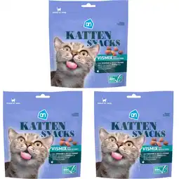 Albert Heijn AH Kattensnacks vismix zalm en forel 3-pack aanbieding